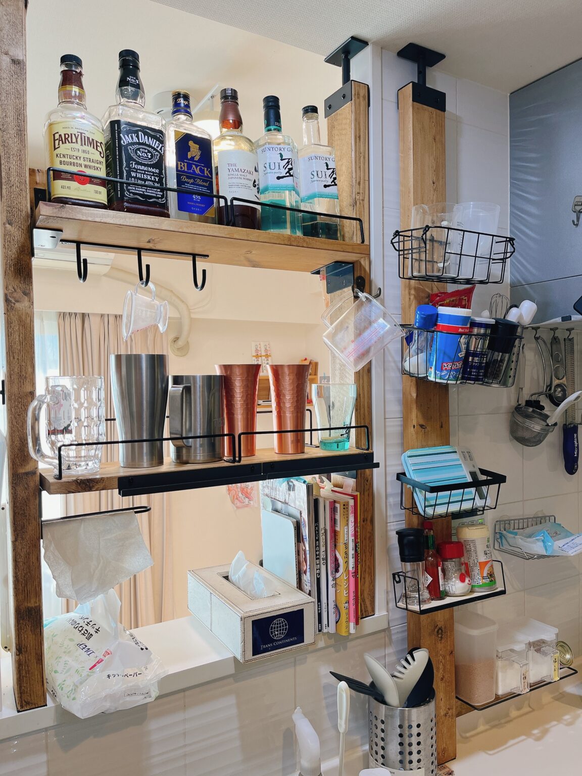 DIYでキッチンカウンター棚 It's a piece of cake